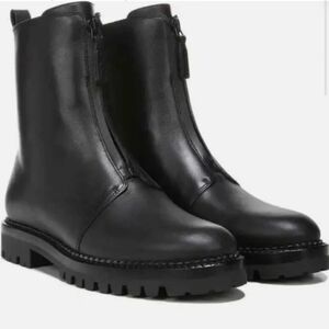 Vince Cabria Womens Water Resistant Leather Chelsea Boot Zip Front Lug 7.5 38.5